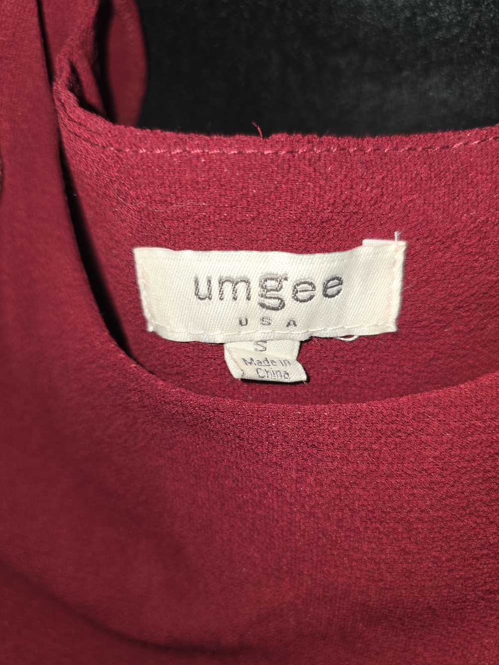 Umgee Red Cold-Shoulder Ruffle Top - Picture 2 of 3
